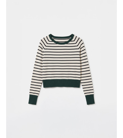 Jersey de Rayas con Cuello Redondo para Mujer | MULAYA