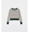 Jersey de Rayas con Cuello Redondo para Mujer | MULAYA