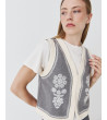 Chaleco de Punto Estilo Boho y Bordados de Flores para Mujer | MULAYA