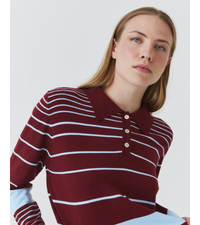 Polo de punto rayado | Mulaya