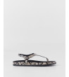 Sandalia Plana de Dedo Estampado Serpiente | MULAYA