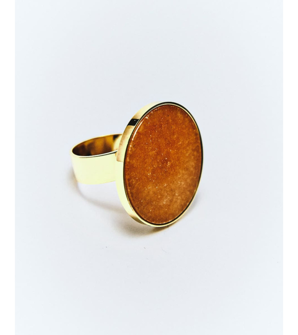 ANILLO CIRCULAR EFECTO PIEDRA