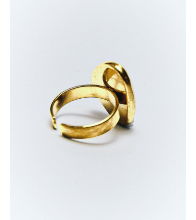 ANILLO ROCA DORADO