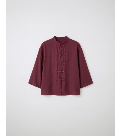 BLUSA QIPAO CUELLO MAO MANGA FRANCESA | MULAYA