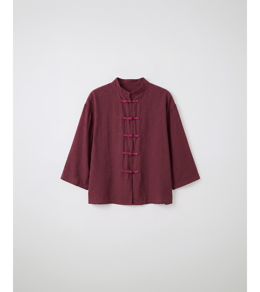 BLUSA QIPAO CUELLO MAO MANGA FRANCESA | MULAYA