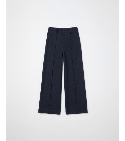 PANTALÓN WIDE LEG CON NERVIOS Y TRABILLAS | MULAYA