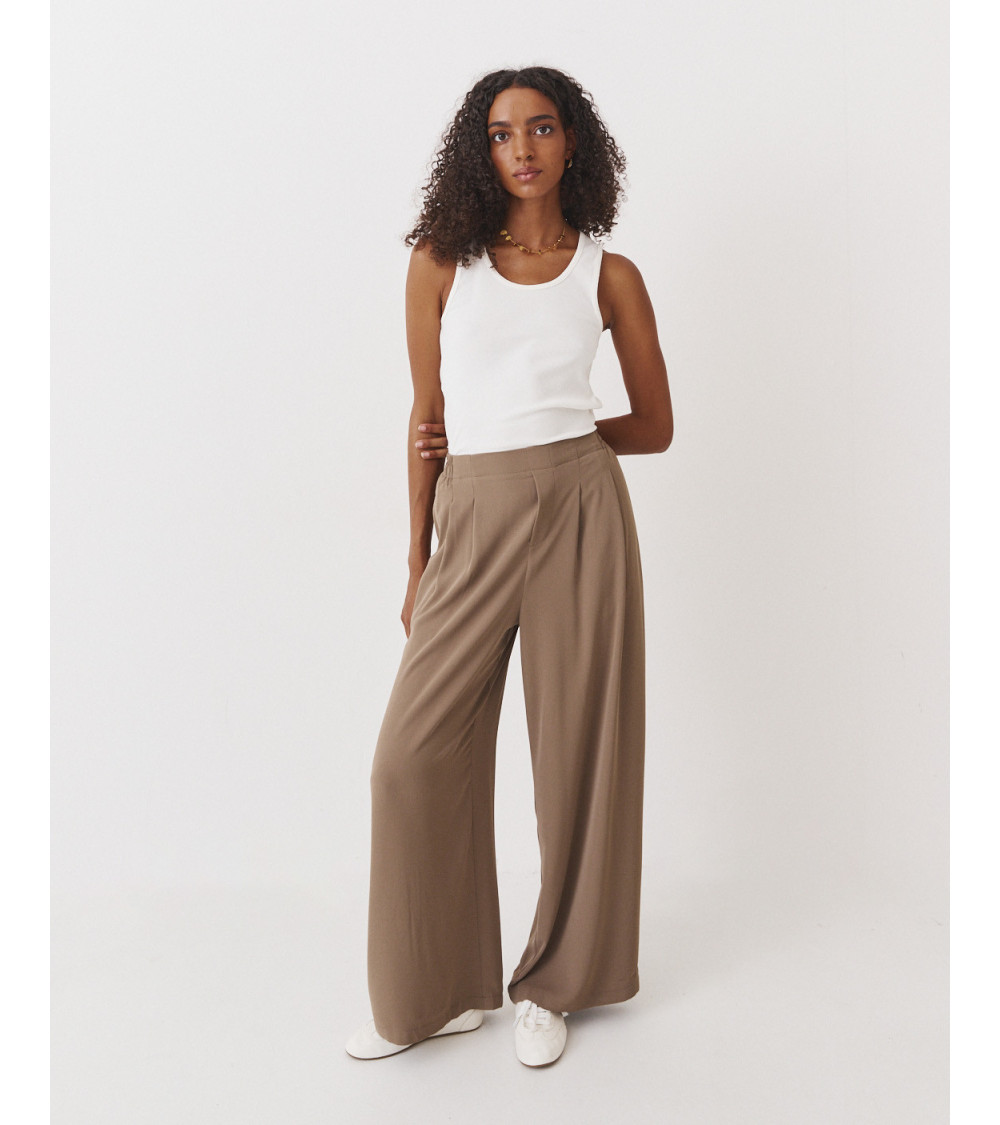PANTALÓN WIDE LEG FLUIDO | MULAYA
