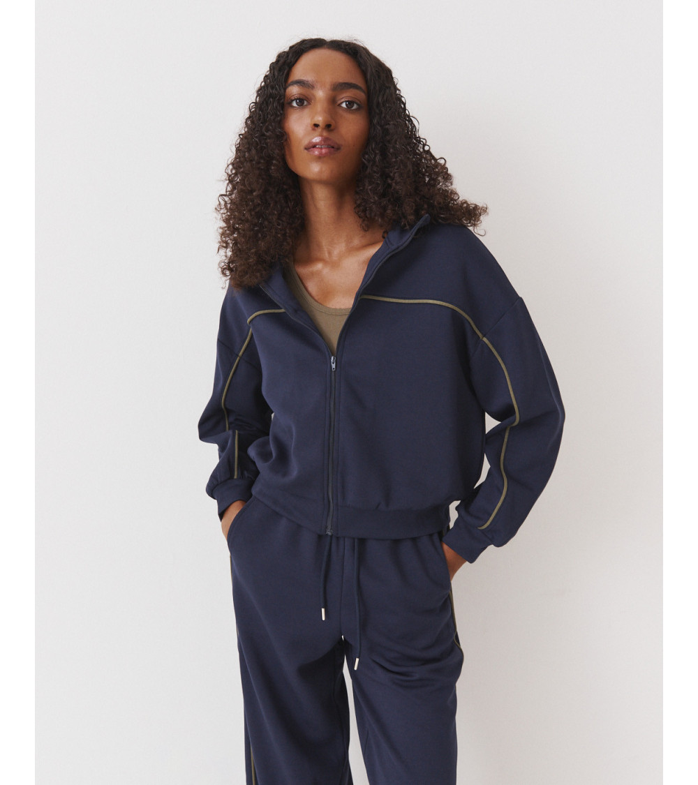 SUDADERA HALTER CREMALLERA METÁLICA VIVOS | MULAYA