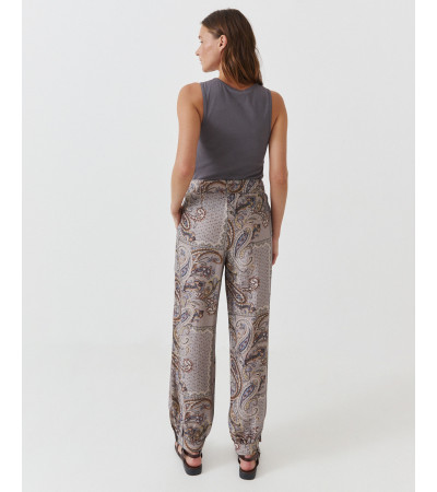 PANTALÓN BOMBACHO PAISLEY CON BANDA BOTÓN | MULAYA