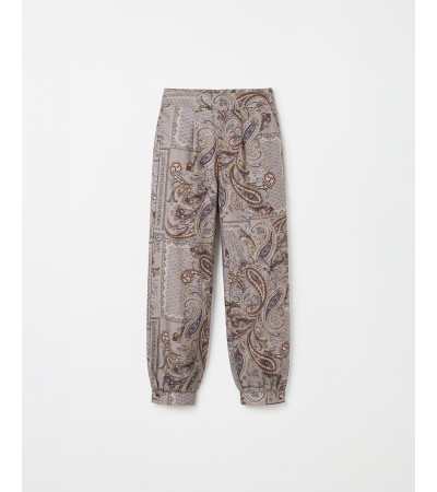 PANTALÓN BOMBACHO PAISLEY CON BANDA BOTÓN | MULAYA