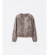 CHAQUETA ESTAMPADA PAISLEY CREMALLERA ELÁSTICO | MULAYA