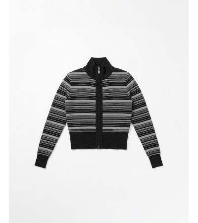 CHAQUETA PUNTO CREMALLERA ESTAMPADO RAYAS | MULAYA