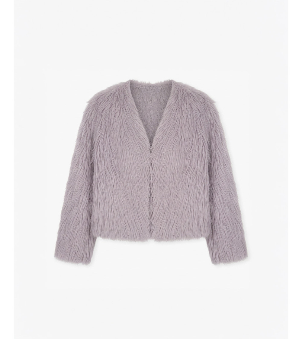CHAQUETA PELOS BROCHE BARRIL FRONTAL | MULAYA