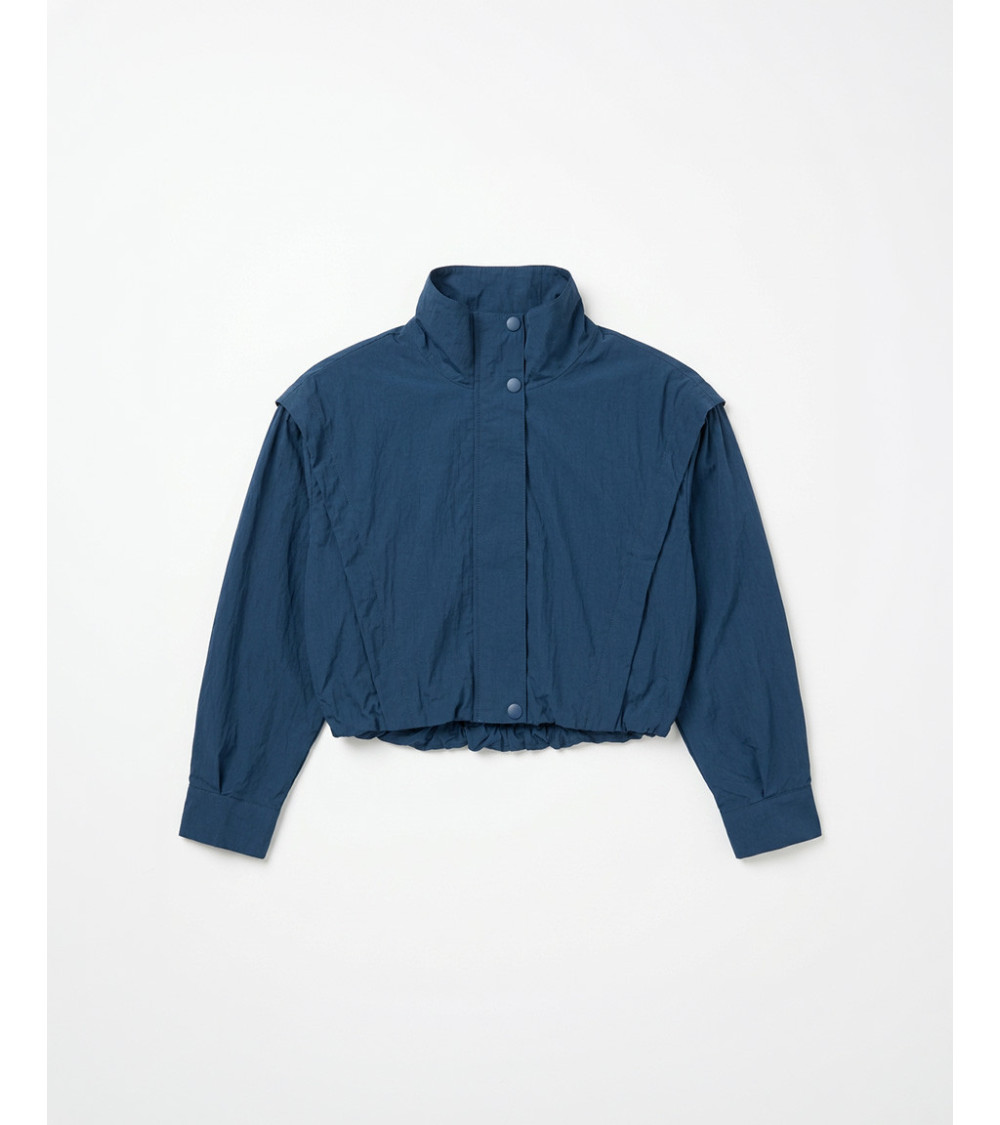 CAZADORA CROPPED HALTER VOLANTE CREMALLERA | MULAYA