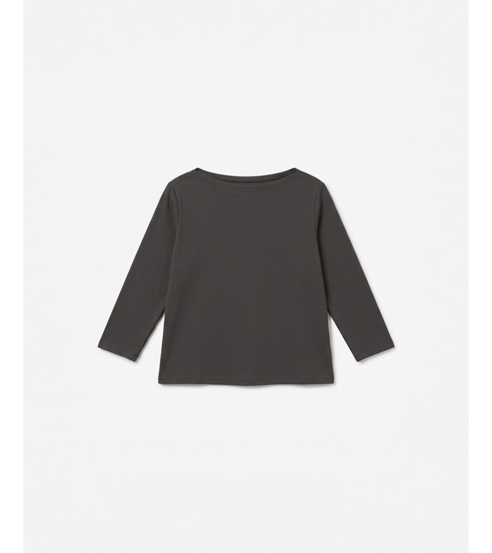 CAMISETA MANGA FRANCESA CUELLO BARCO ALGODÓN | MULAYA