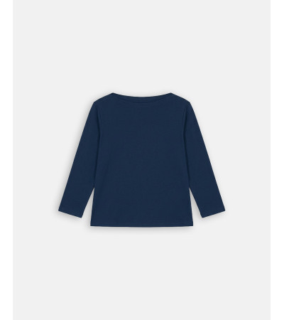 CAMISETA MANGA FRANCESA CUELLO BARCO ALGODÓN | MULAYA
