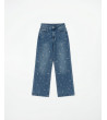 JEANS WIDE LEG CON OJALES METÁLICOS | MULAYA