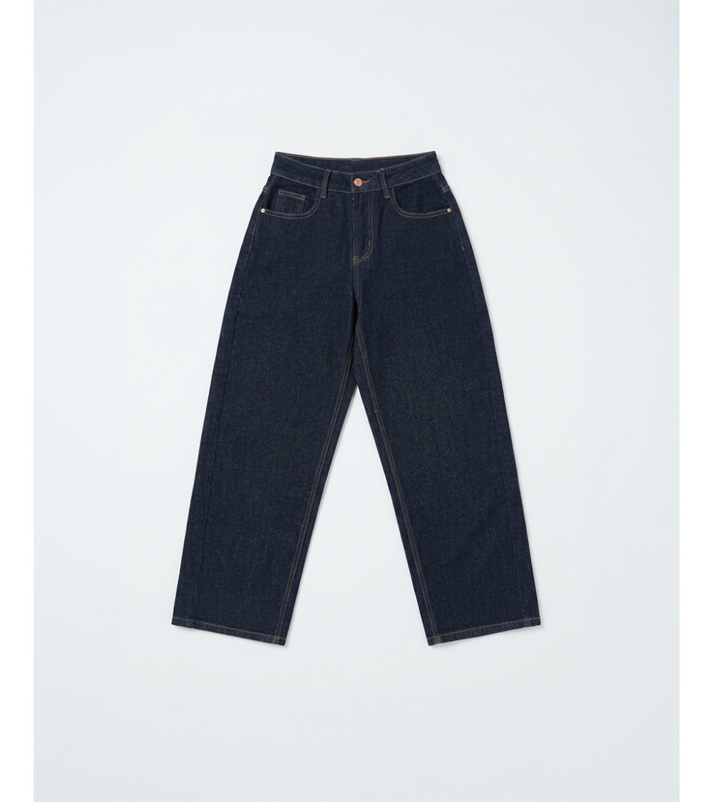 JEANS BARREL CON BORDADOS EN BOLSILLOS | MULAYA