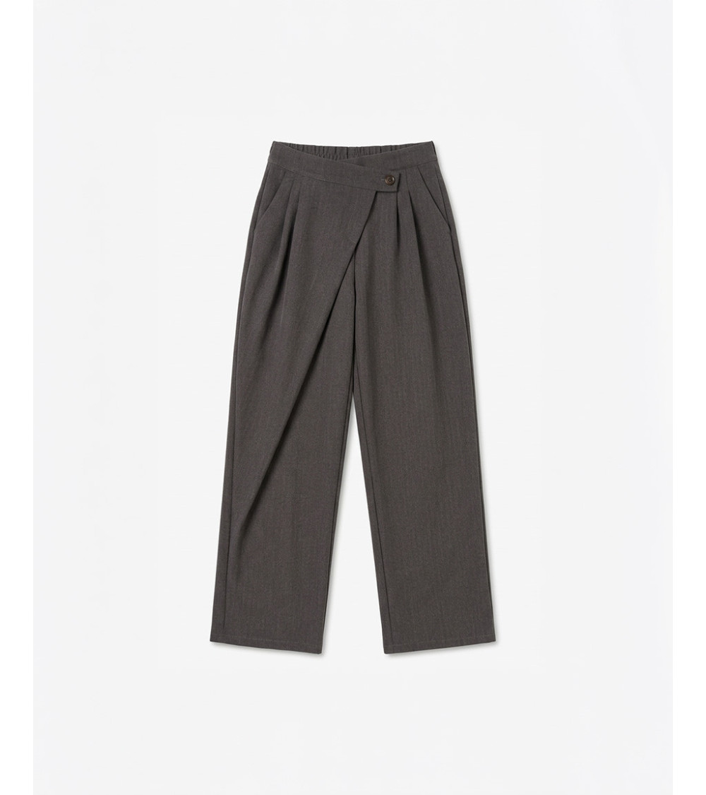PANTALÓN TIRO ALTO CRUZADO CON PINZAS | MULAYA