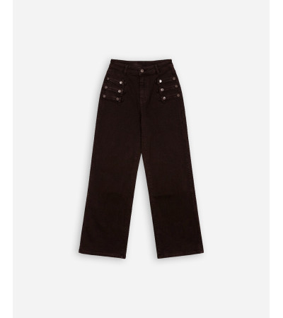 JEANS RECTO CON ALAMARES EN LOS LATERALES | MULAYA