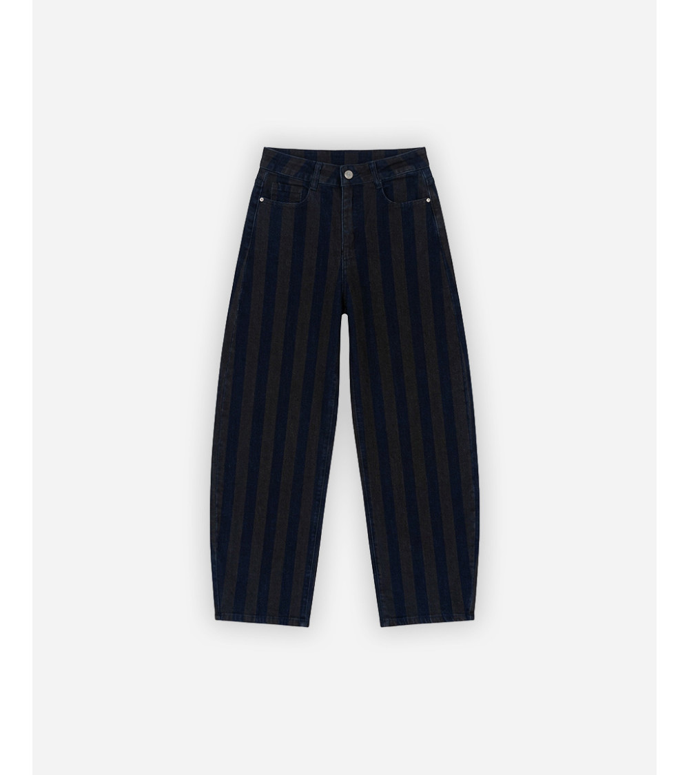 JEANS BALLOON RAYAS CINCO BOLSILLOS | MULAYA
