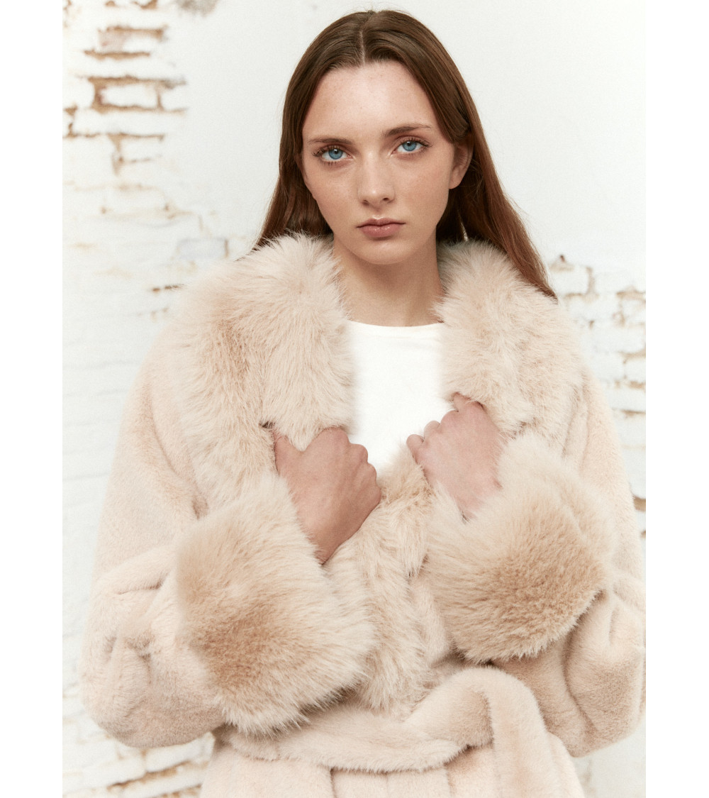 Fur Coat Abrigo Zara Cuello Pelo NEW ZARA AW22 WOOL BLEND COAT