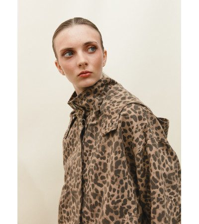 CHAQUETA ANIMAL PRINT CAPUCHA