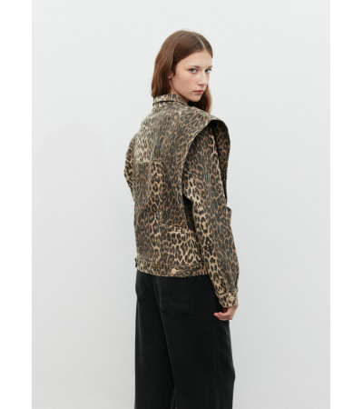 CAZADORA DENIM LEOPARDO