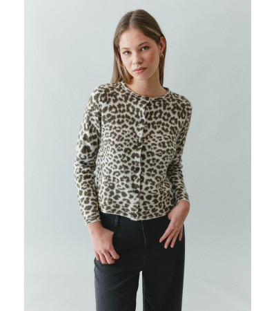 CHAQUETA PUNTO LEOPARDO