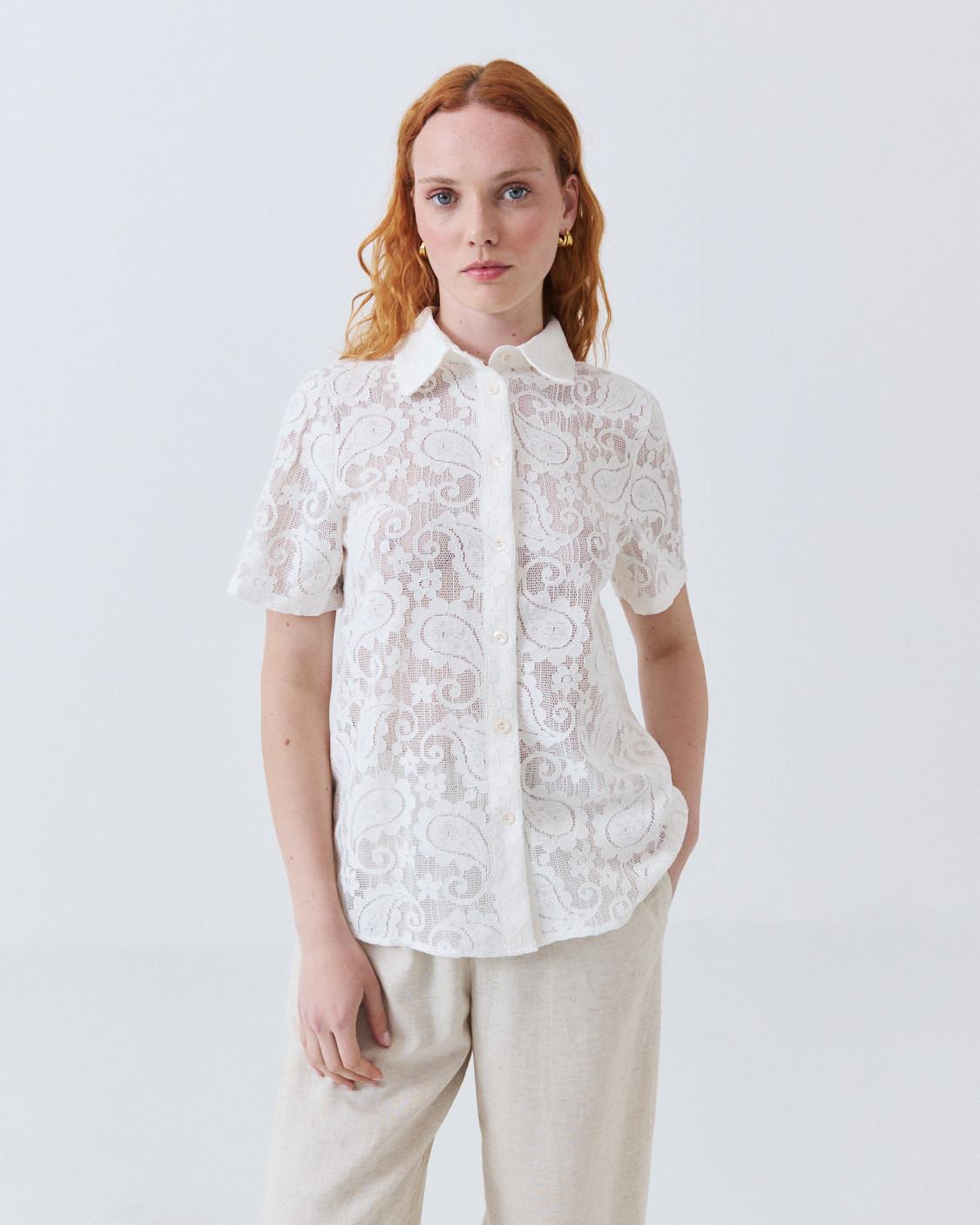 LACE POLO SHIRT