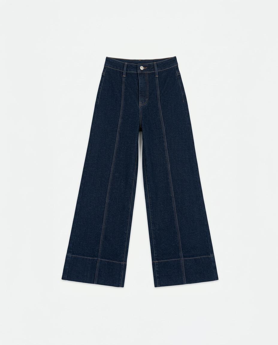 JEANS WIDE LEG COSTURA