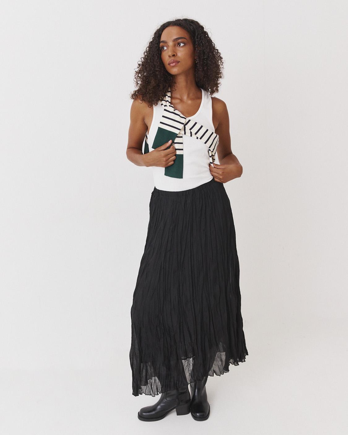 PLEATED MIDI SKIRT