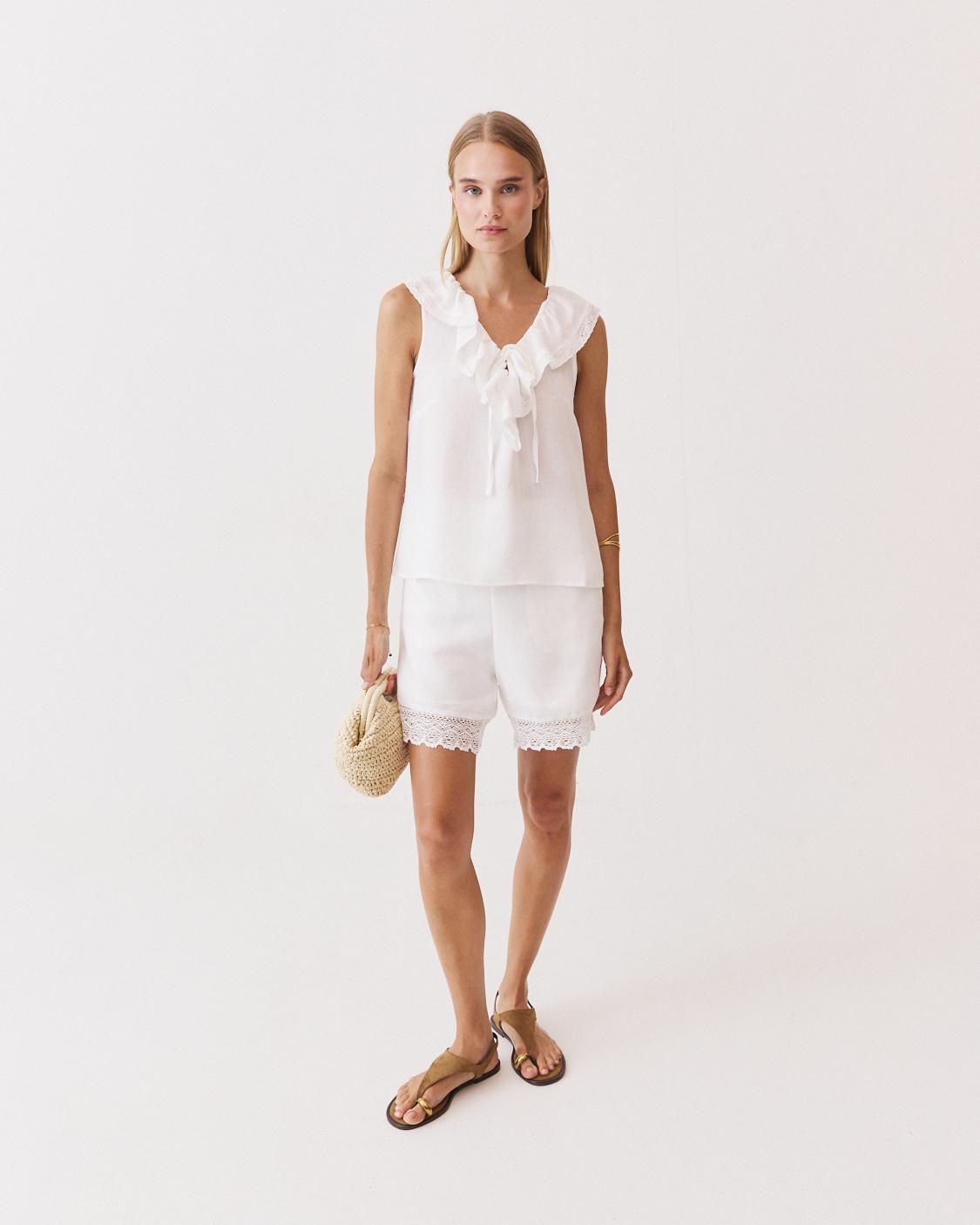 LOW-RISE LACE SHORTS