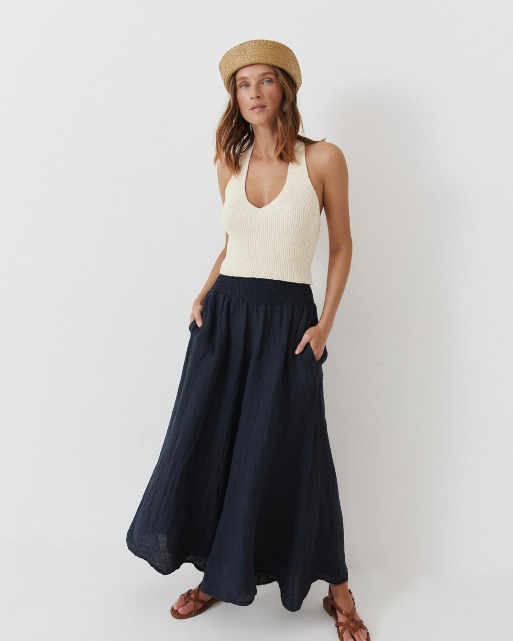 LINEN PALAZZO PANTS