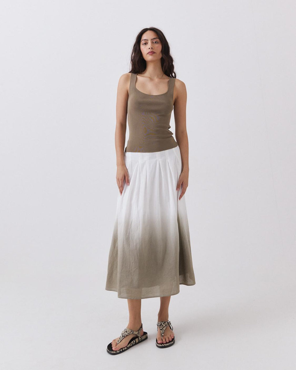 FALDA MIDI EFECTO OMBRÉ