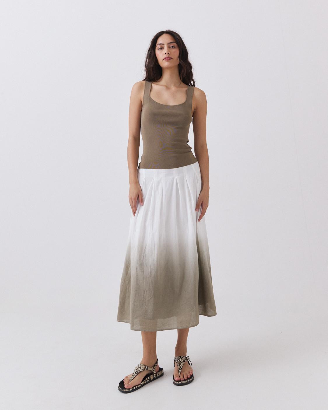 FALDA MIDI EFECTO OMBRÉ