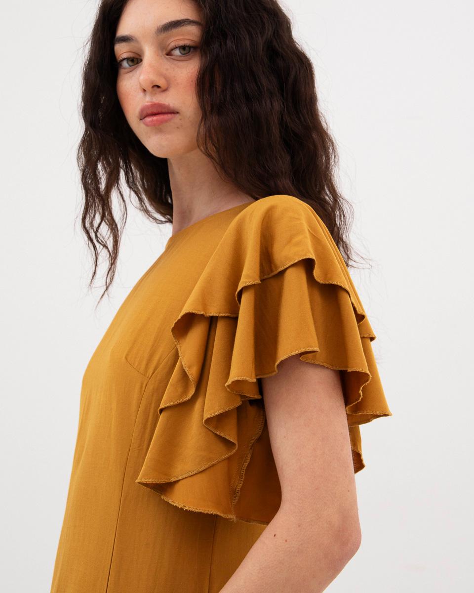 RUFFLE SLEEVE BLOUSE