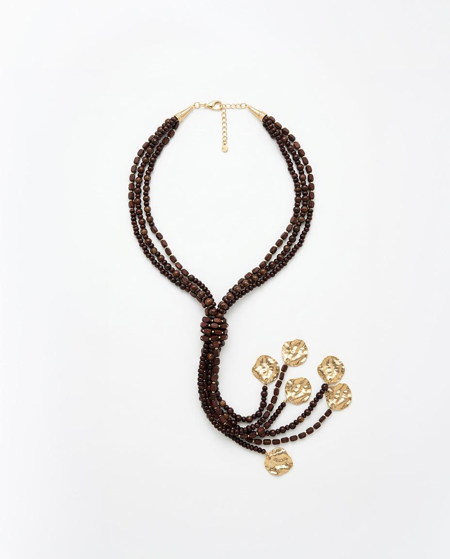 COLLAR MÚLTIPLE NUDO MADERA