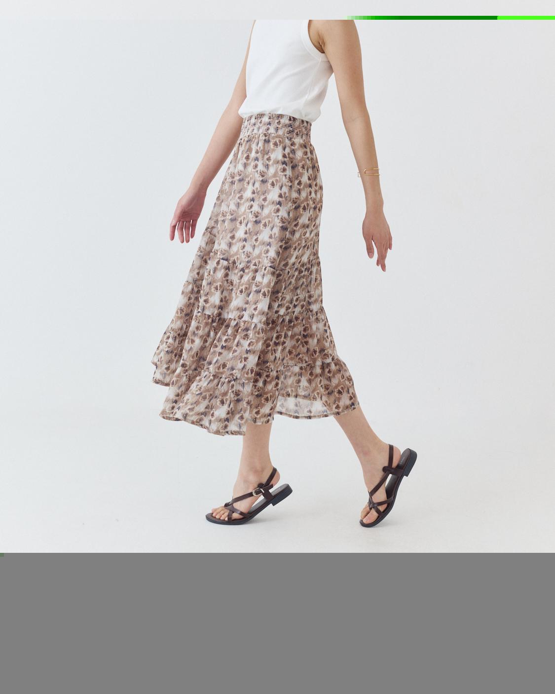FALDA ESTAMPADA ASIMÉTRICA