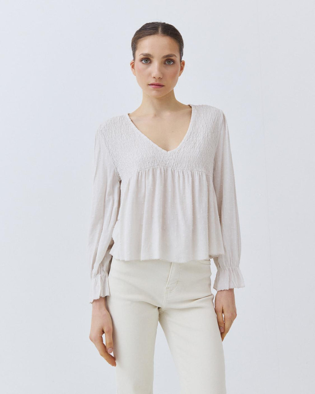 LUREX V-NECK BLOUSE