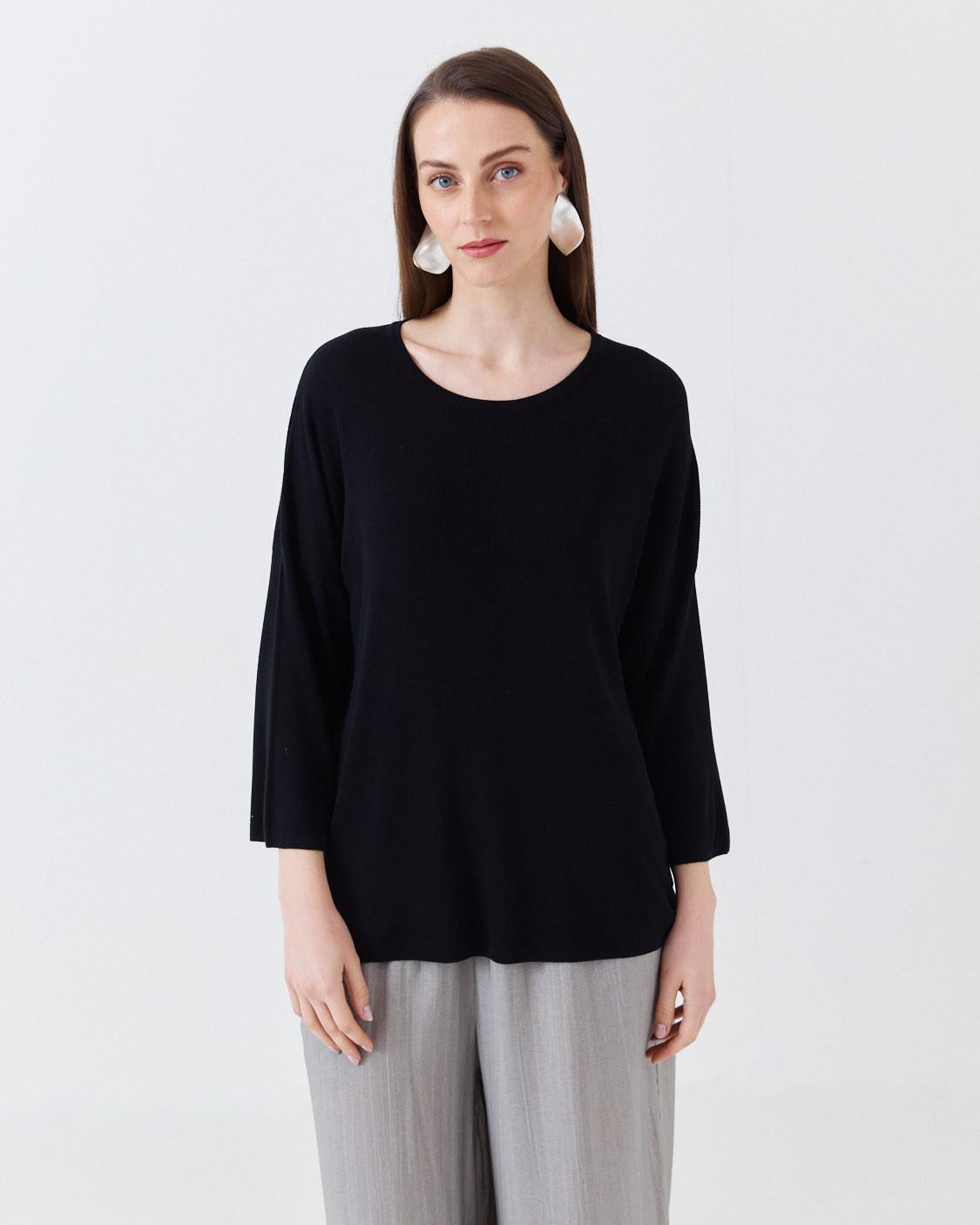 3/4 SLEEVE KNIT SWEATER