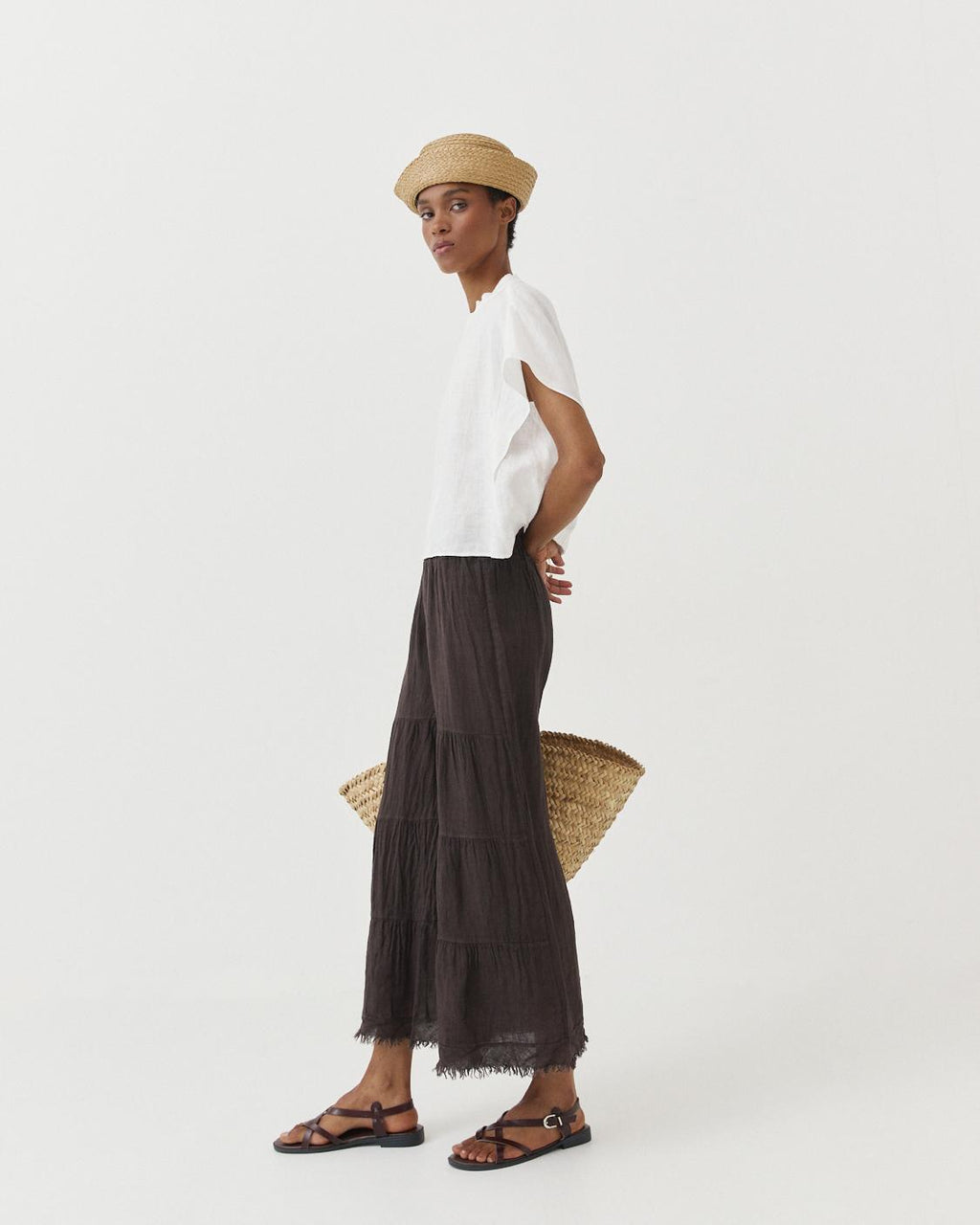 PANTALÓN LINO FLECOS WIDE LEG