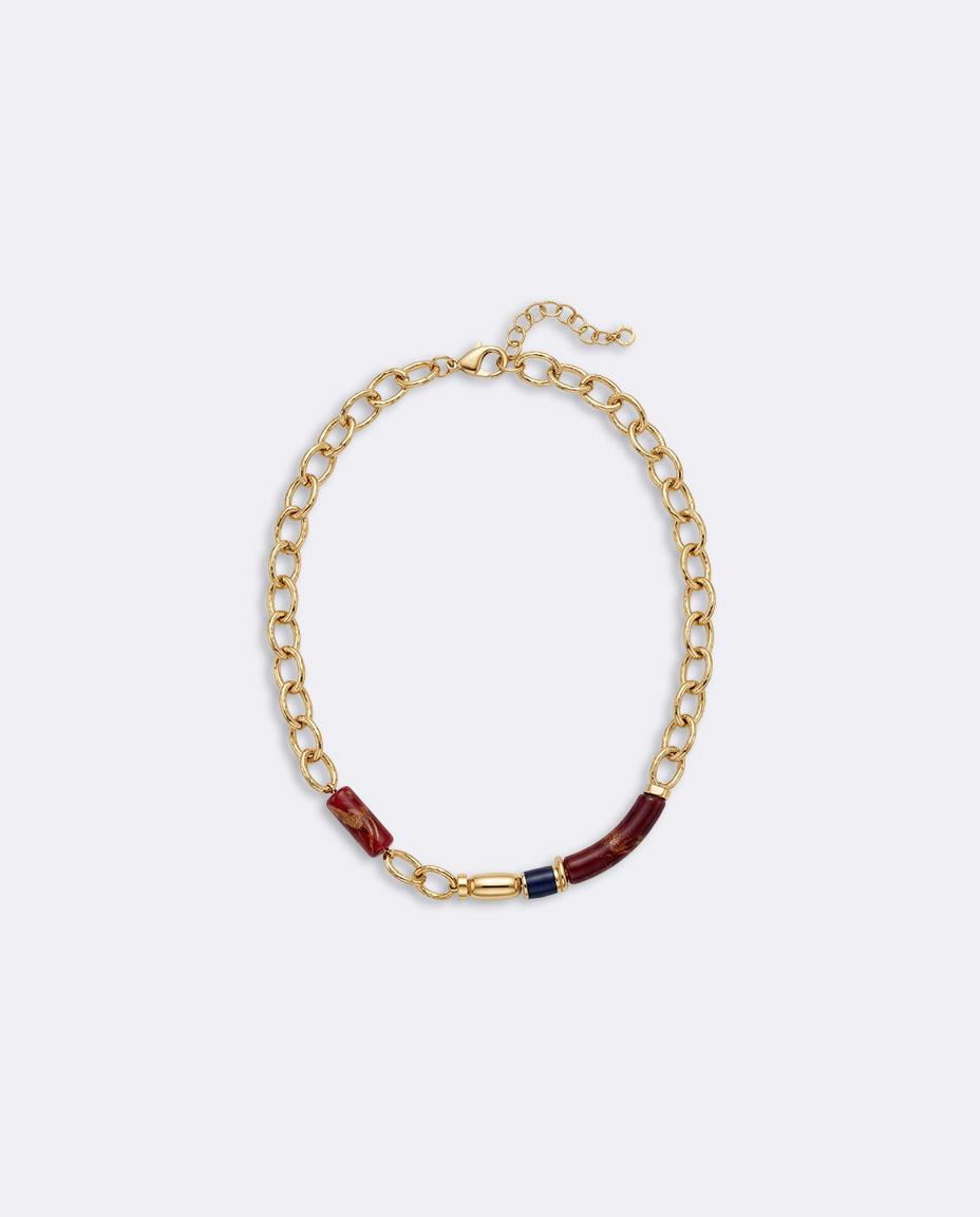 COLLAR CORTO ESLABONES RESINA