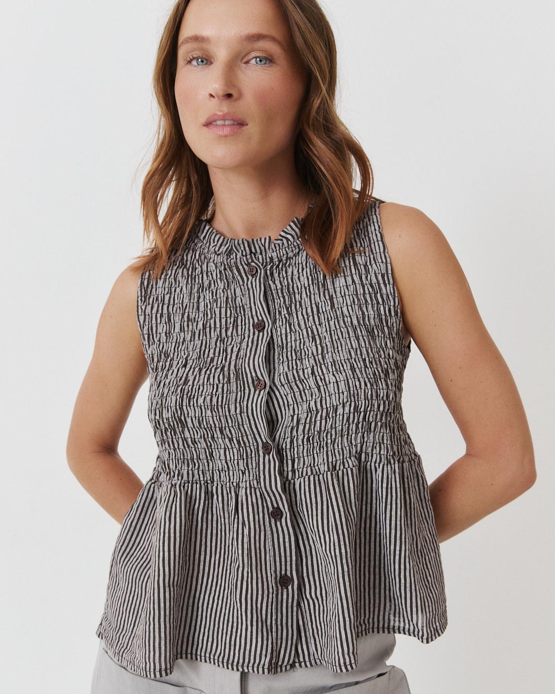 TOP NIDO ABEJA PEPLUM