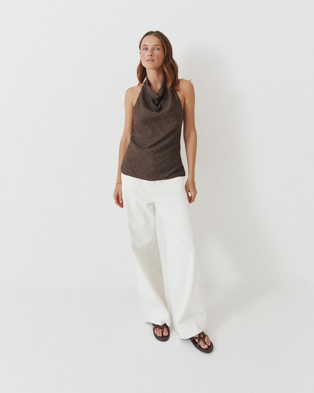 TOP HALTER JACQUARD
