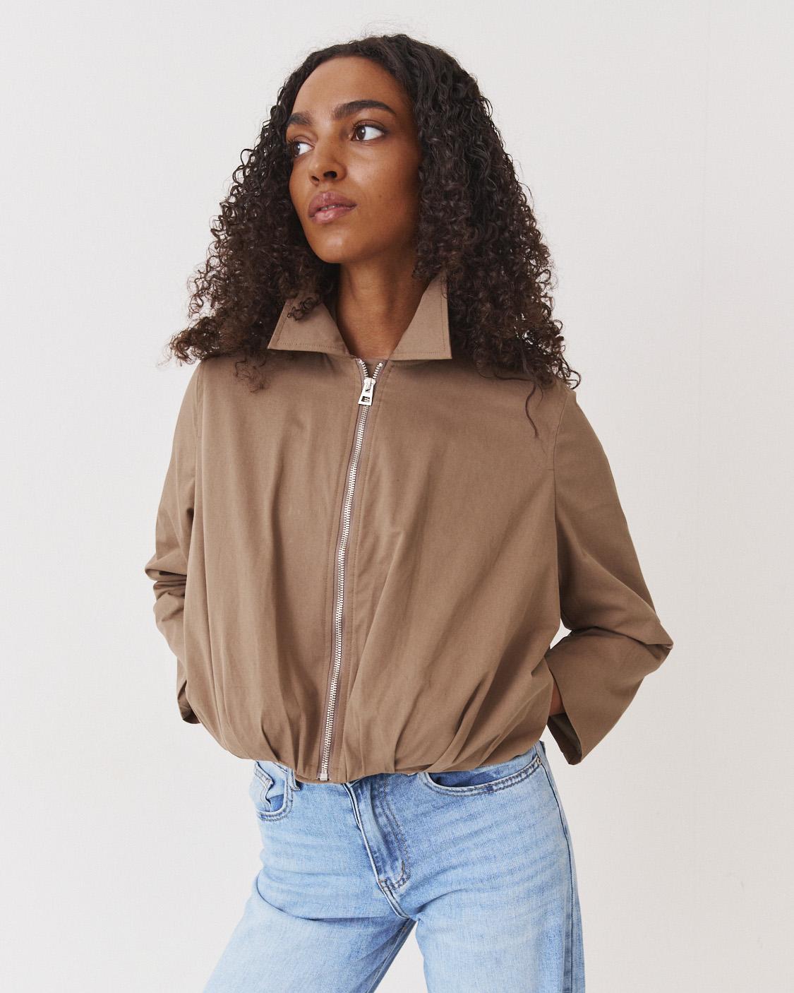 CHAQUETA CUELLO SOLAPA CREMALLERA