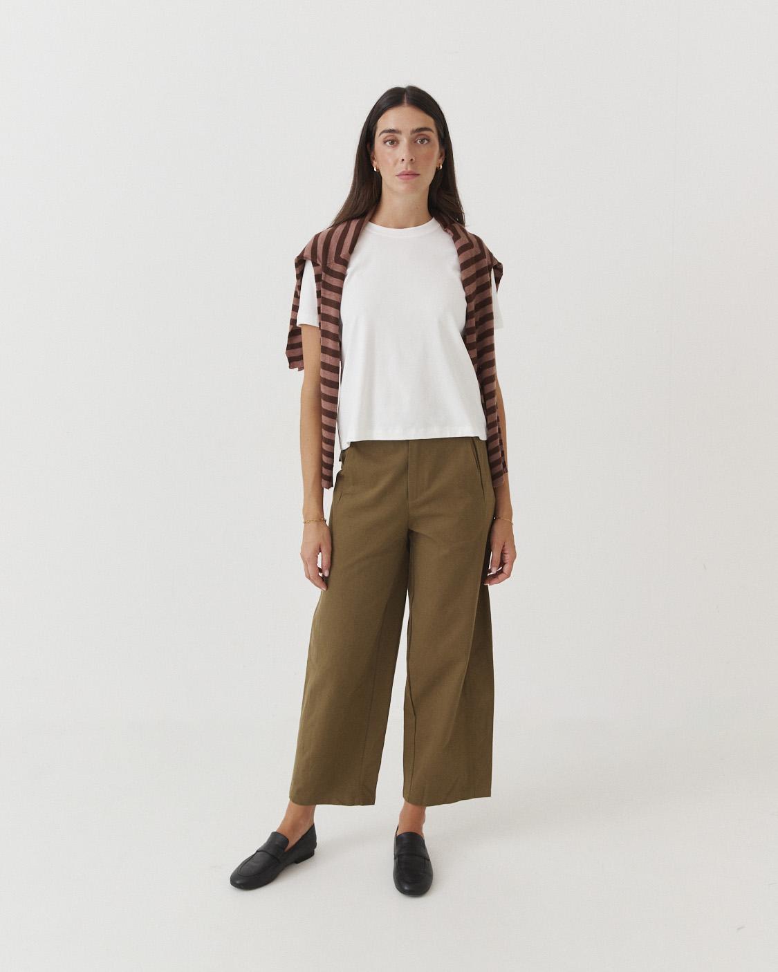 PANTALON WIDE LEG COSTURAS