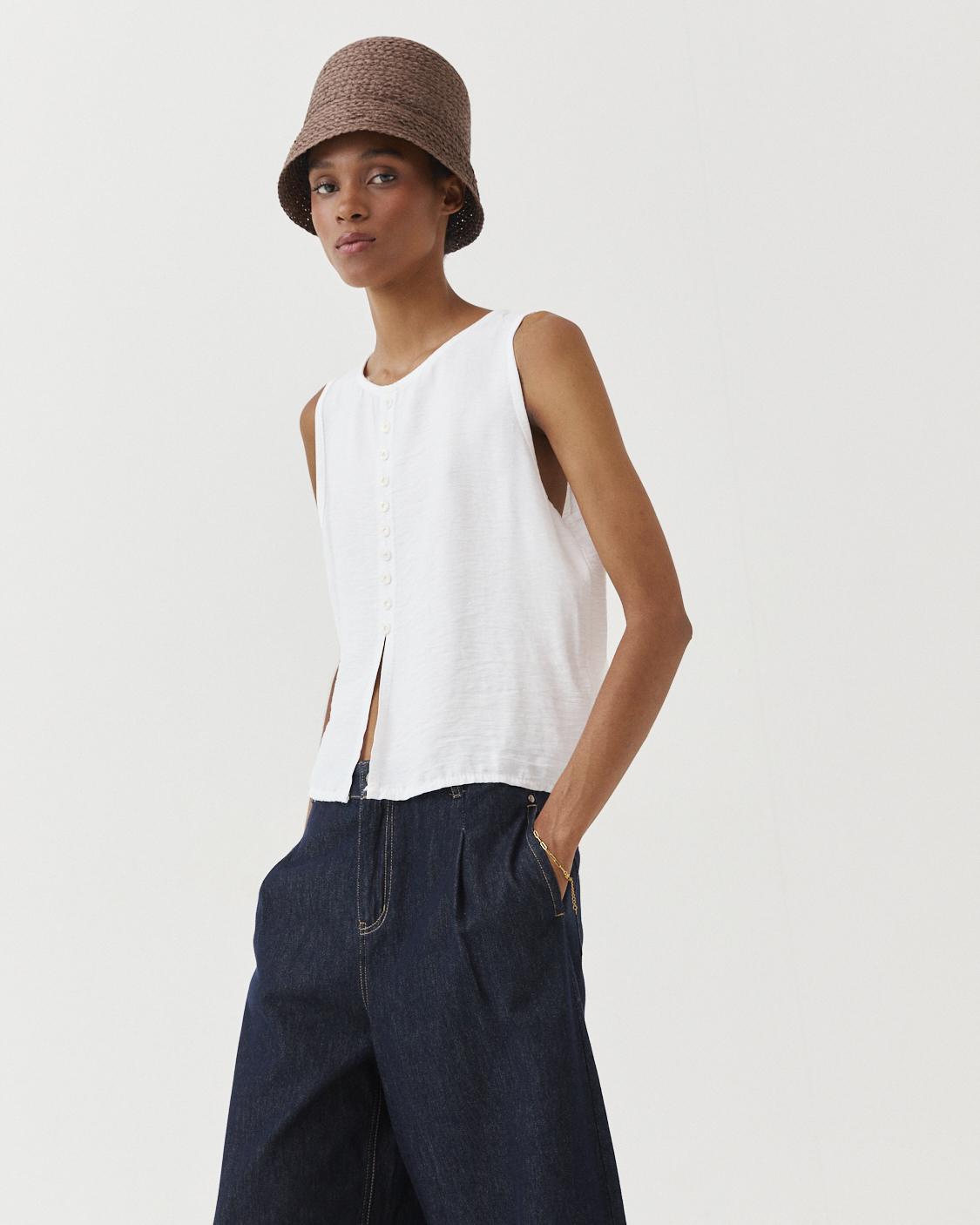 FRONT OPENING BUTTON TOP