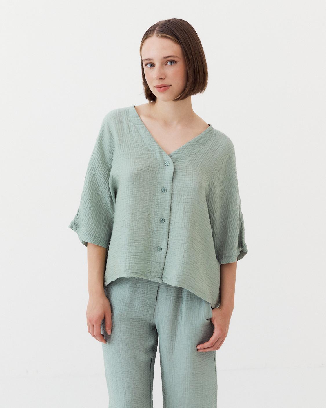 CRINKLED TENCEL SHIRT