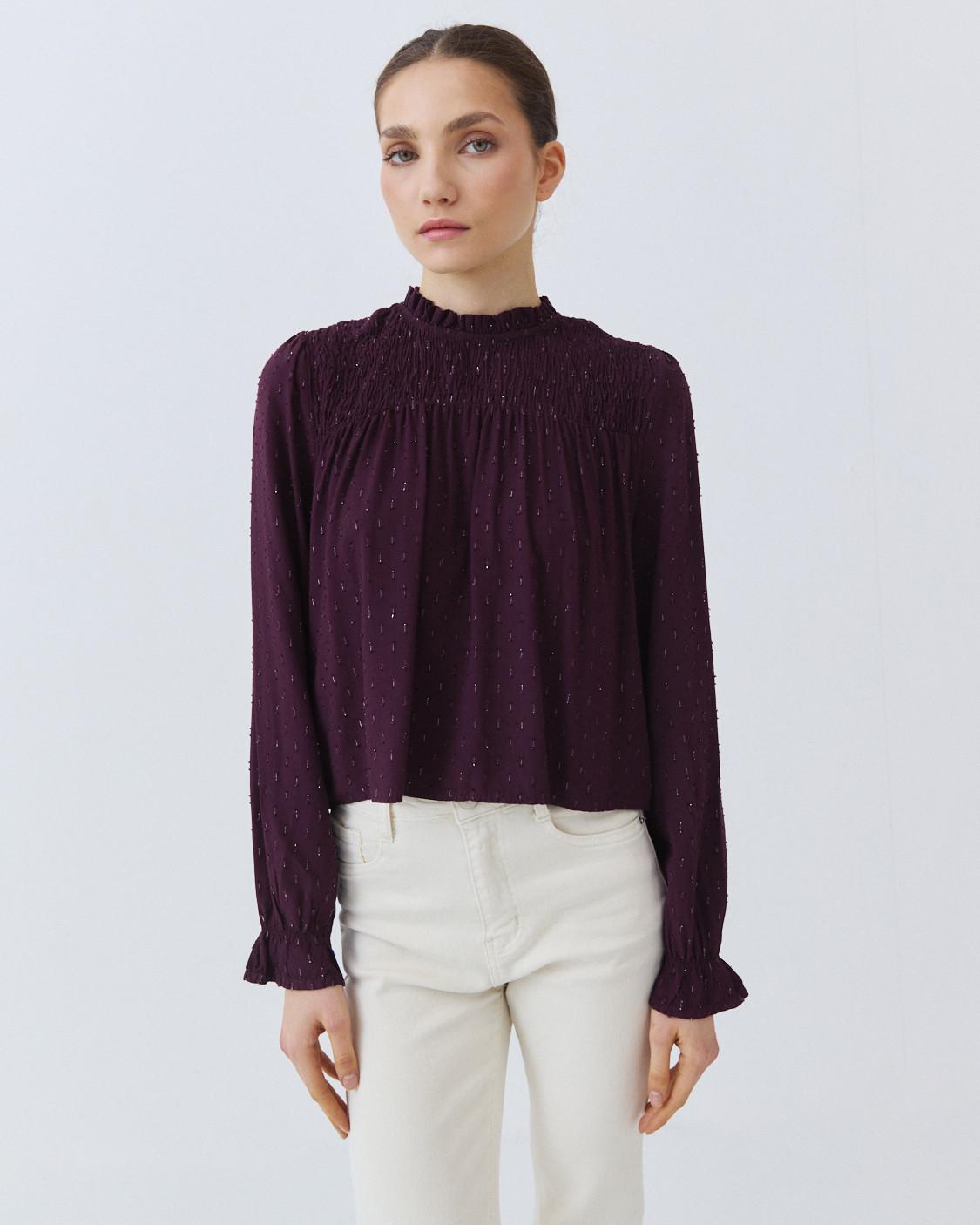 LUREX RUCHED BLOUSE